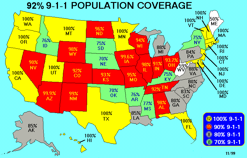 9-1-1 Coverage Map