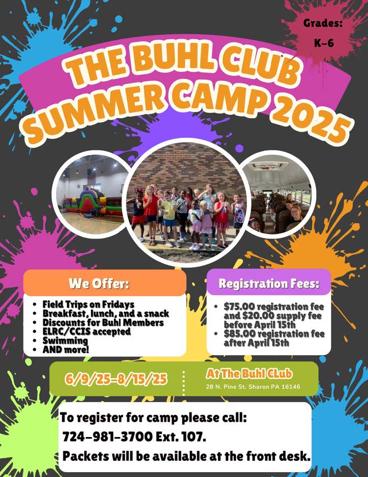 Buhl Club Summer Camp Flyer
