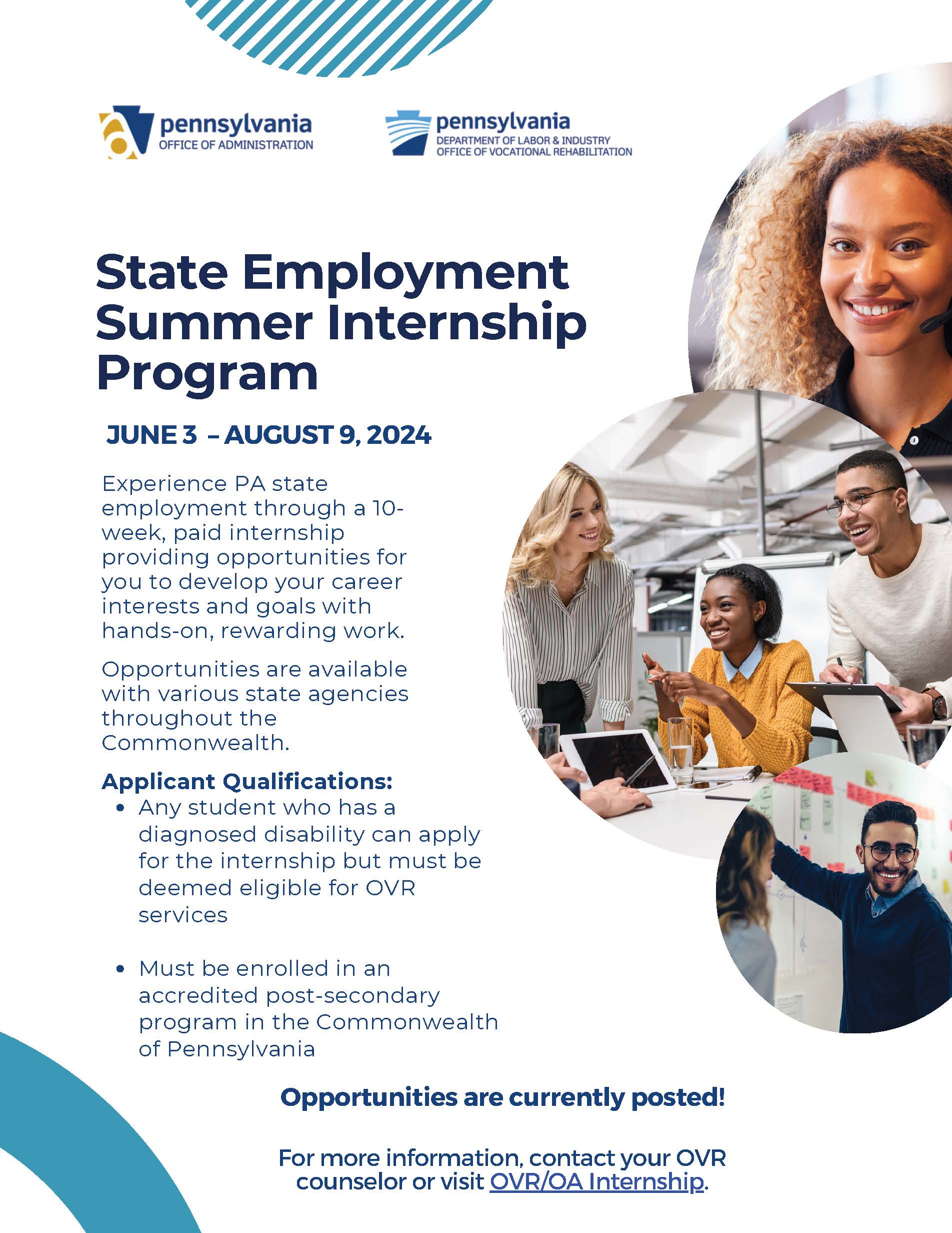 State Employment Summer Internship Program  Flyer
