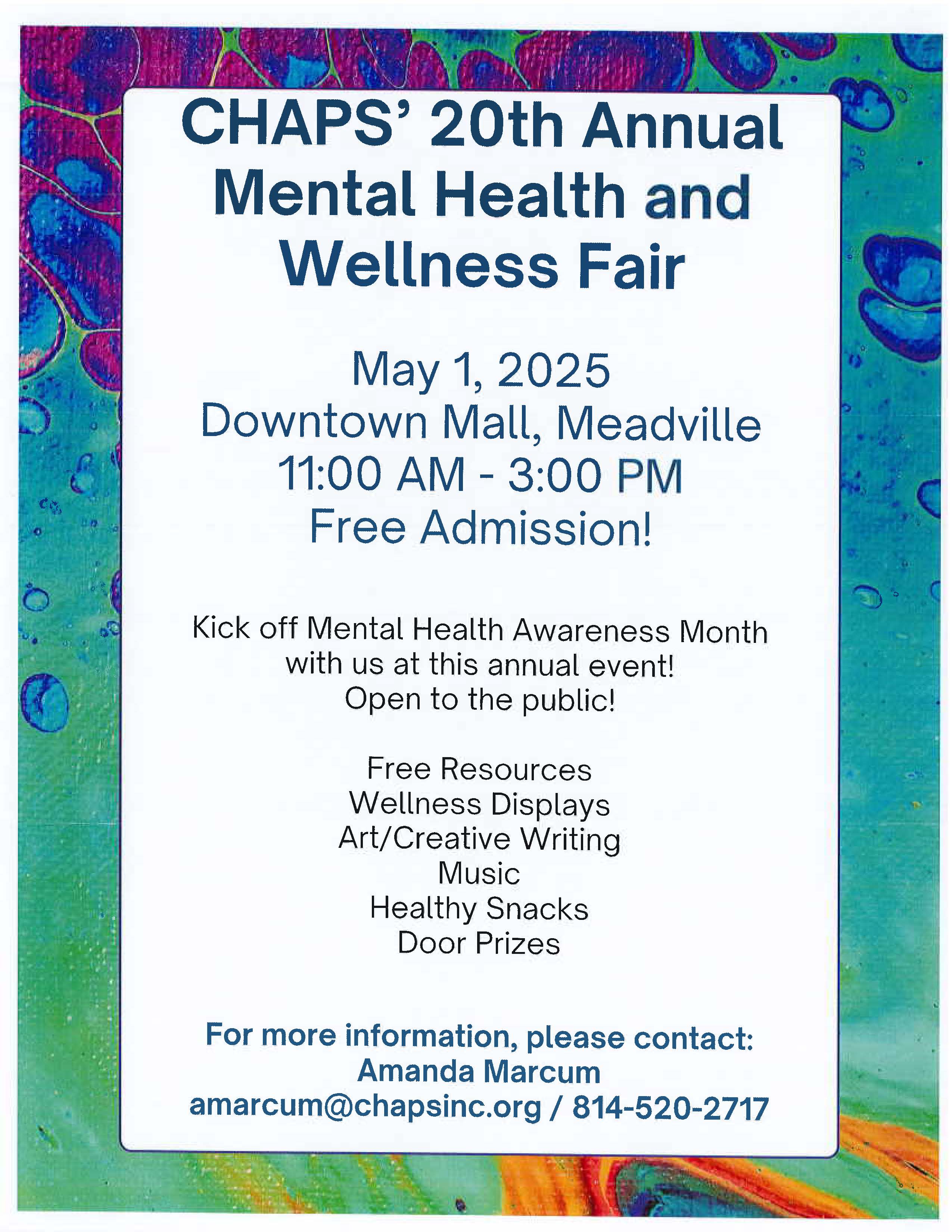Mental Health and Wellness Fair Flyer