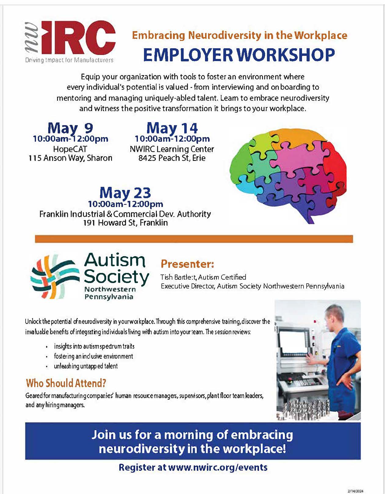 Embracing Neurodiversity in the Workplace Flyer
