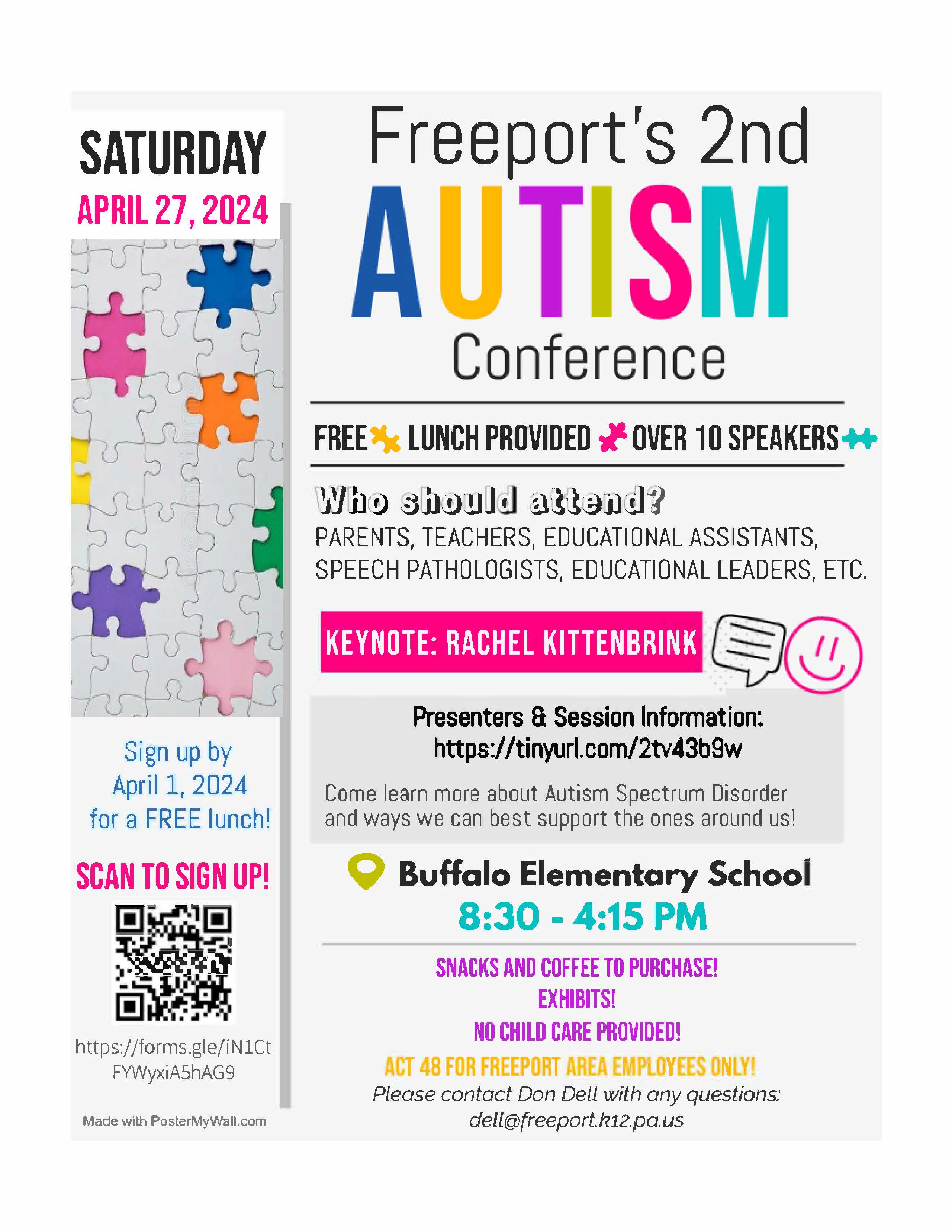 Freeport's 2nd Autism Conference Flyer
