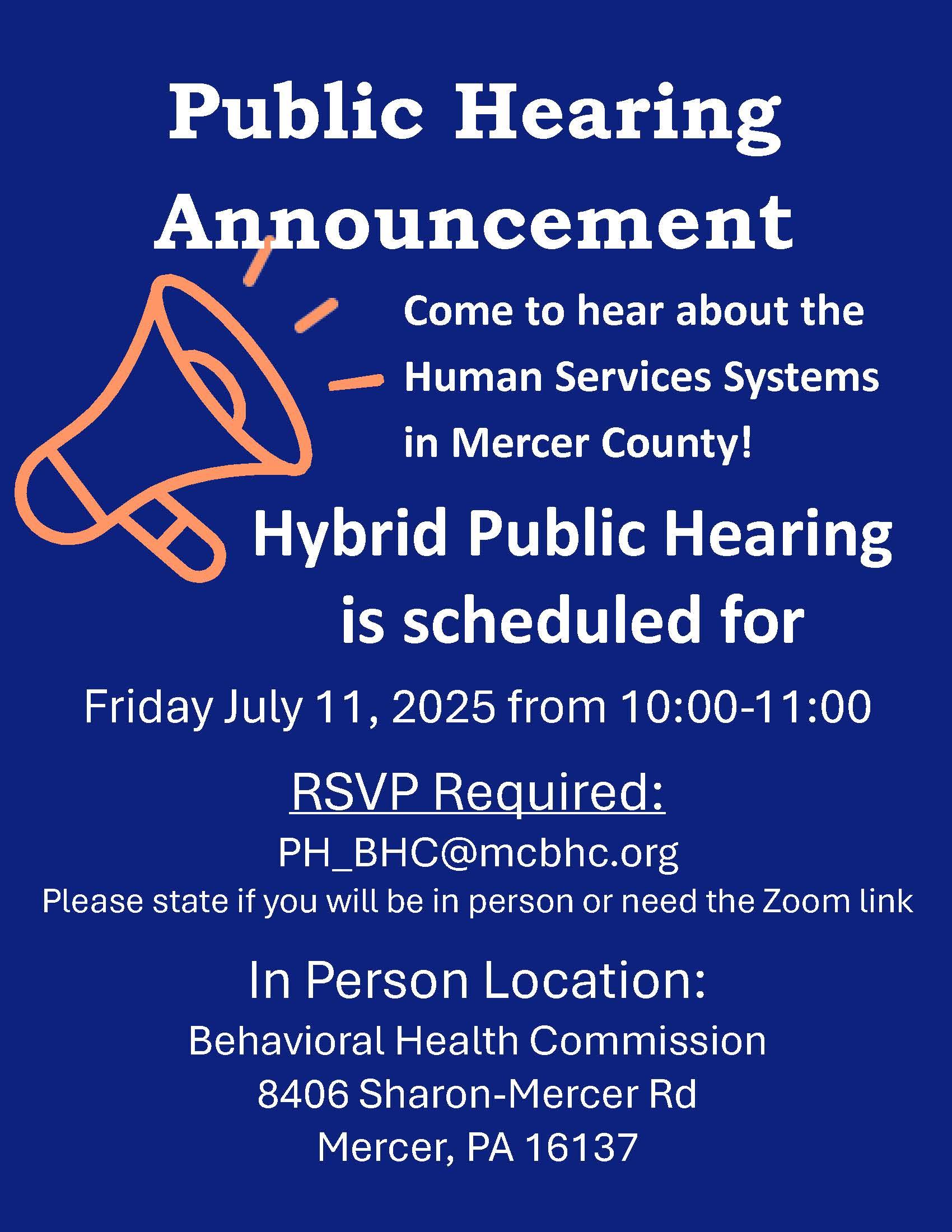 Human Services Hybrid Public Hearing Flyer