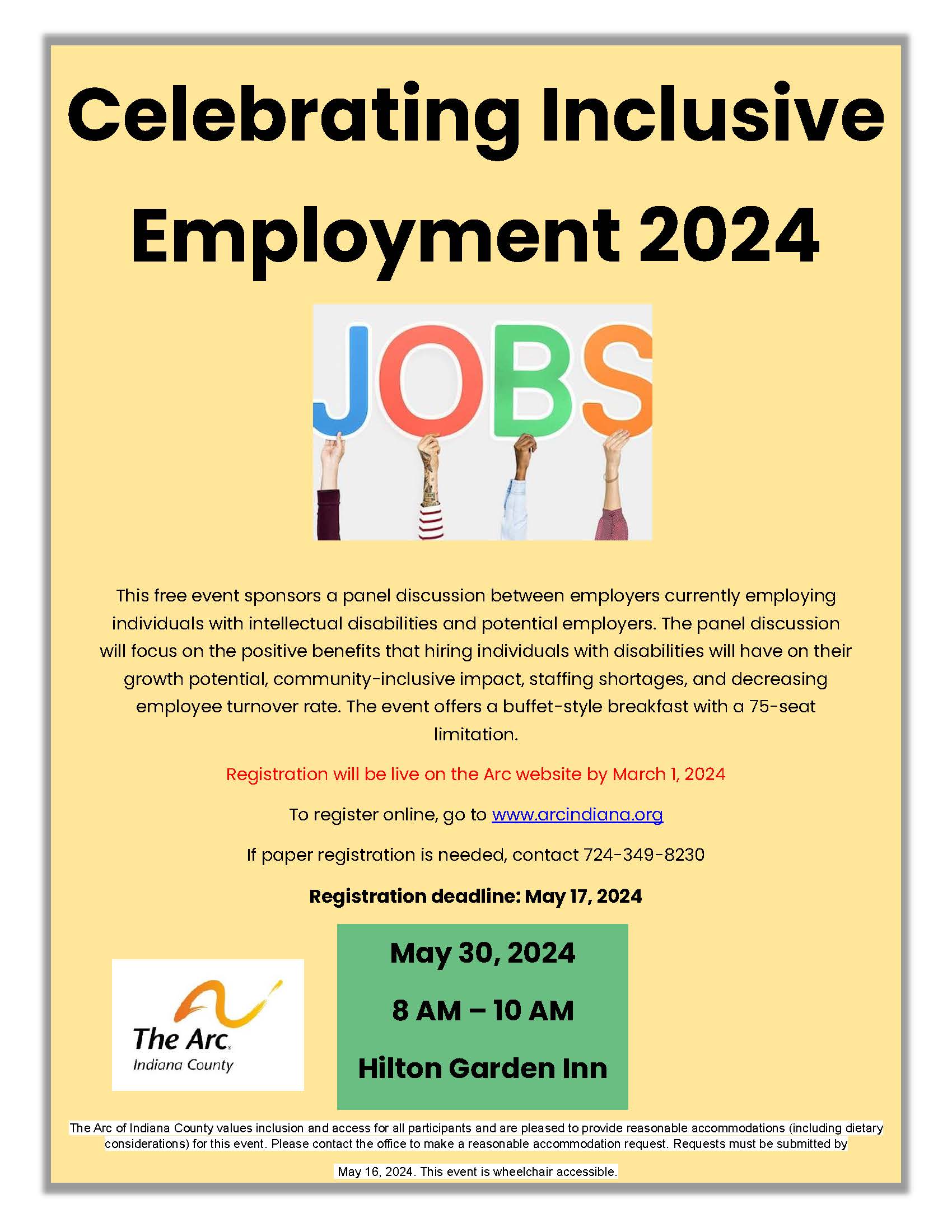 Celebrate Inclusive Employment 2024 Flyer
