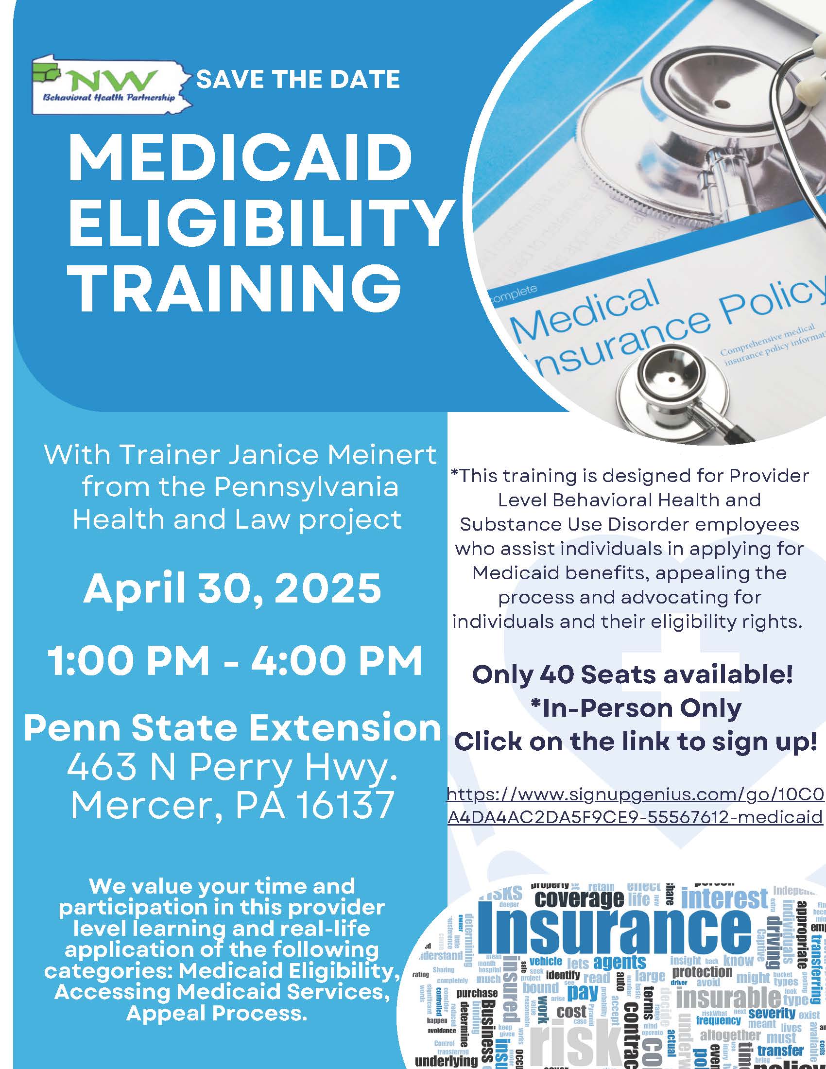 Medicaid Eligibility Training Flyer