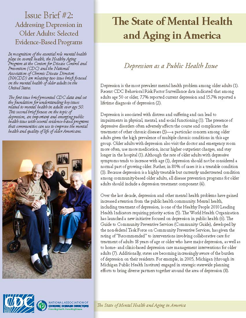 The State of Mental Health and Aging in America Flyer
