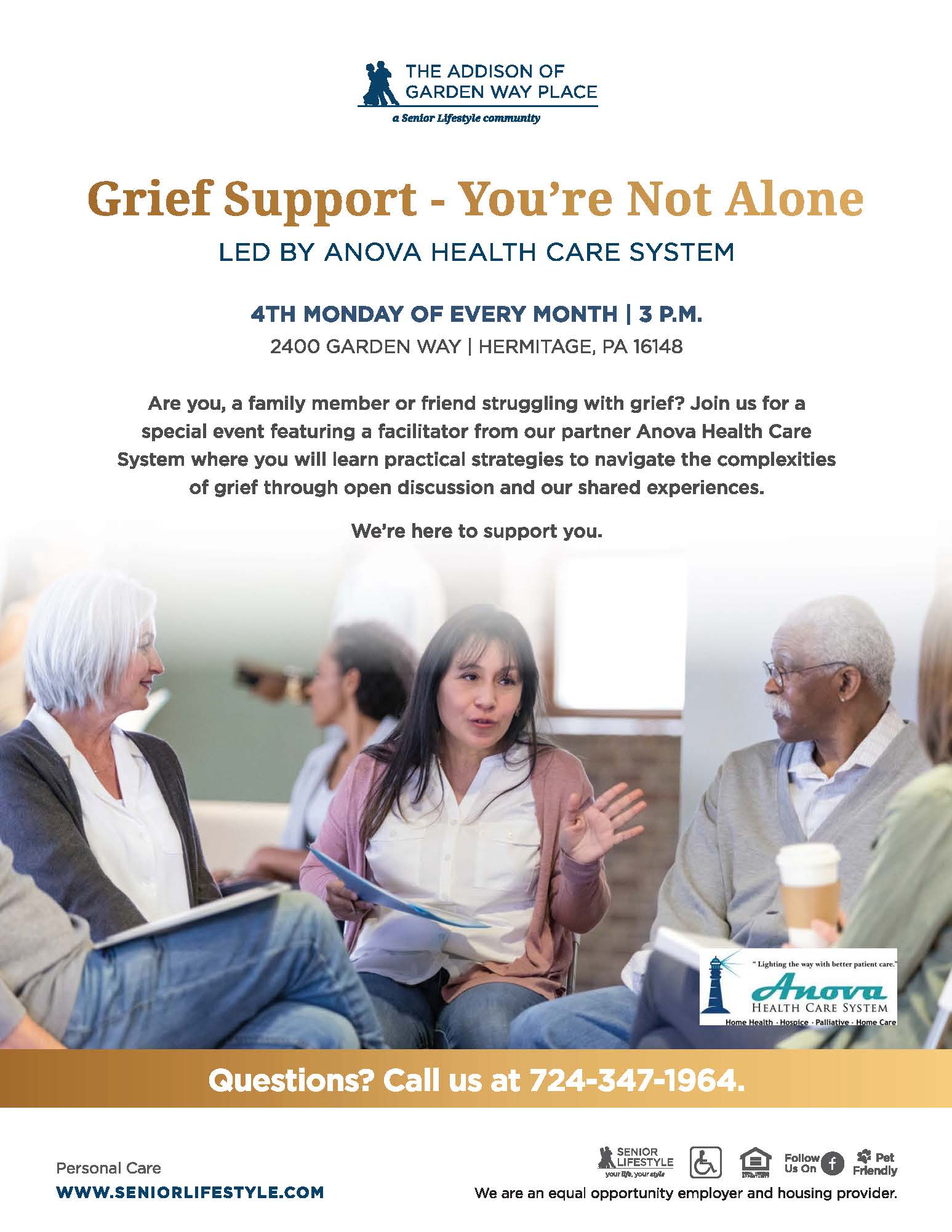 Grief Support - You're Not Alone Flyer