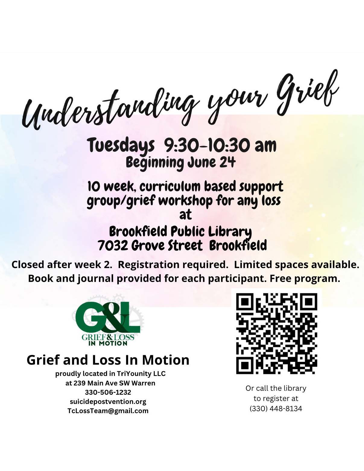 Understanding your Suicide Grief - Brookfield Flyer