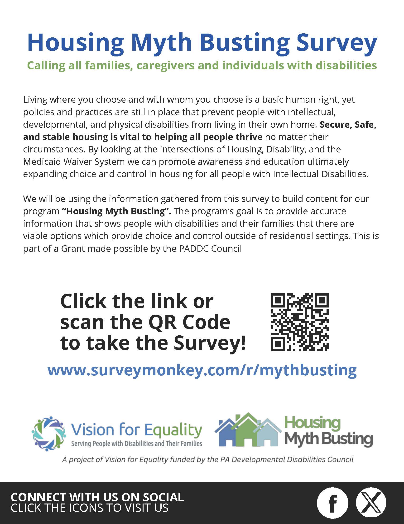 Housing Myth Busting Survey Flyer