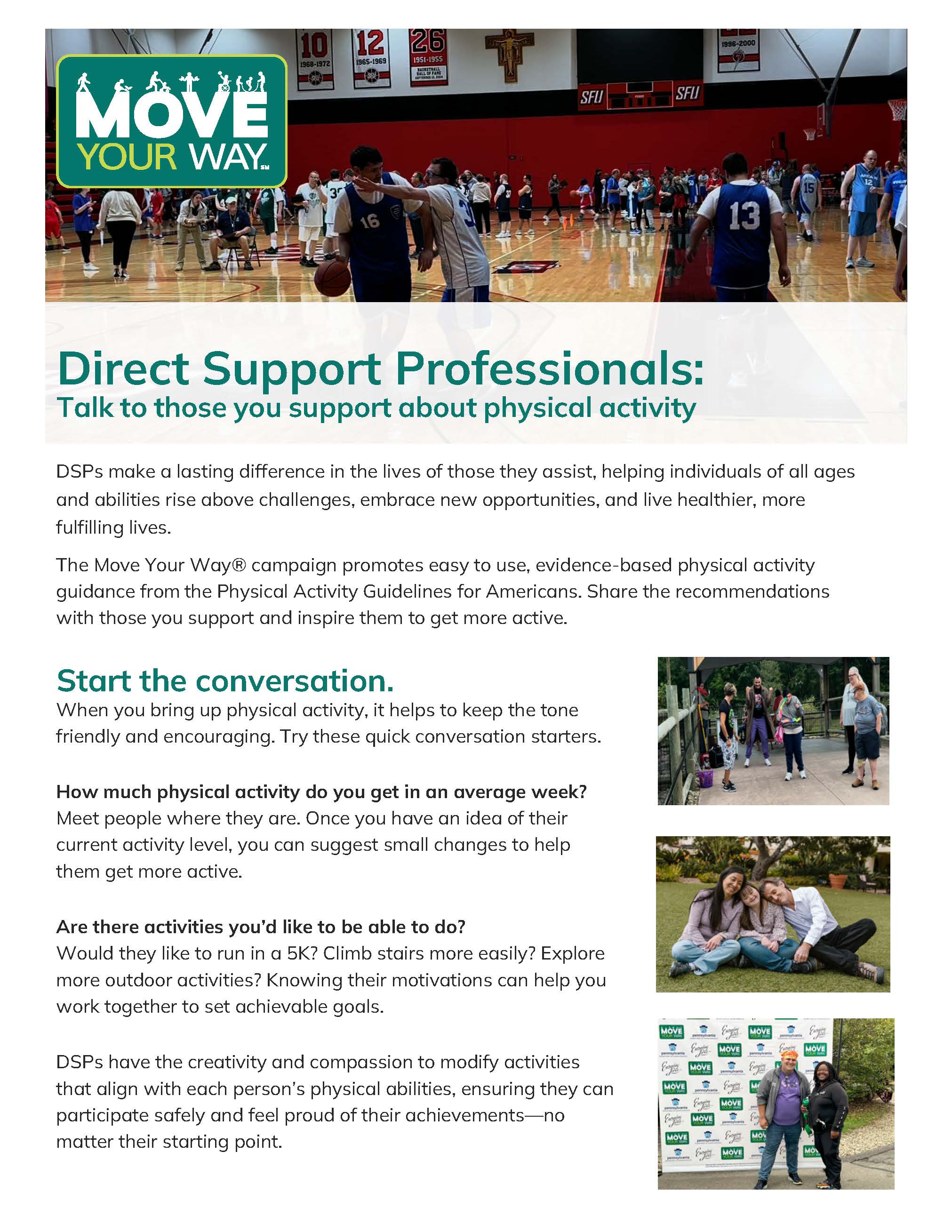 Move Your Way Direct Support Professionals Flyer