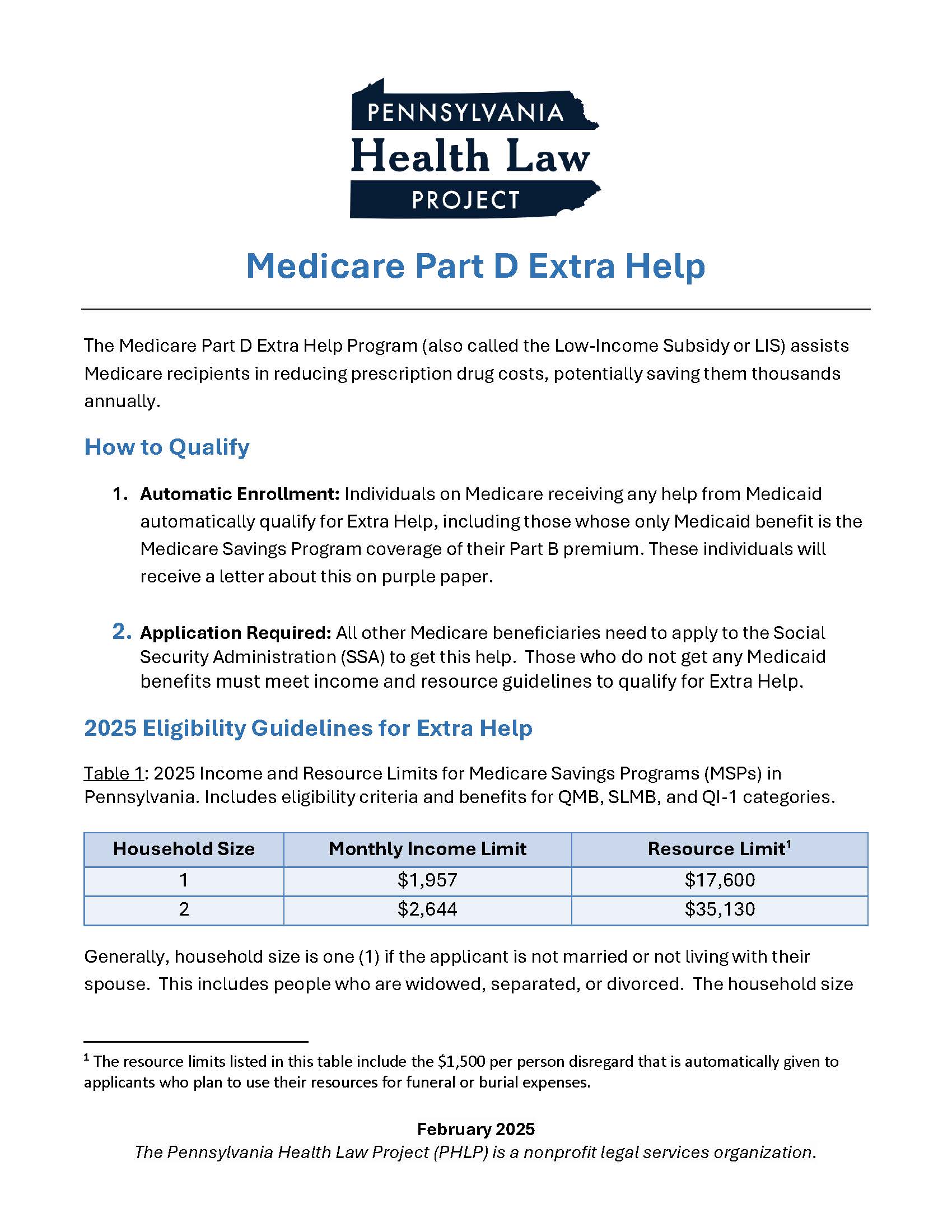 Medicare Part D Extra Help Flyer