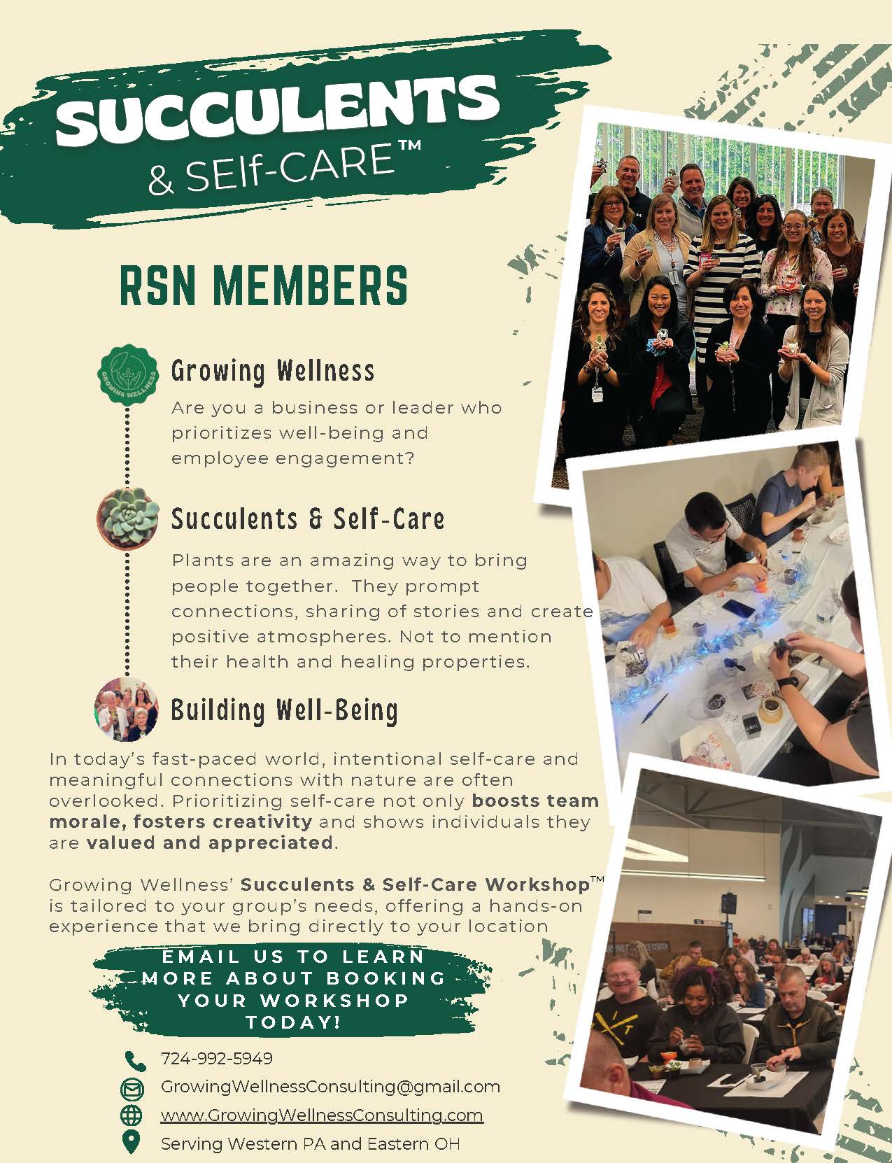 Succulents and Self-Care Flyer