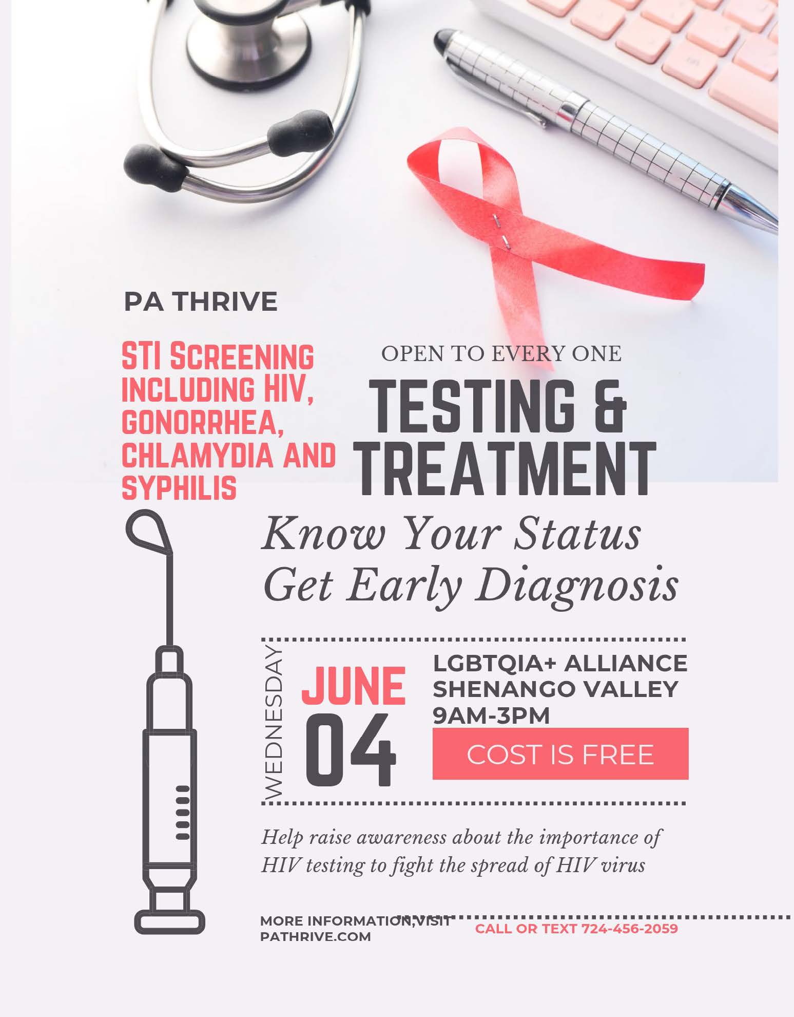 PA Thrive Testing & Treatment Flyer
