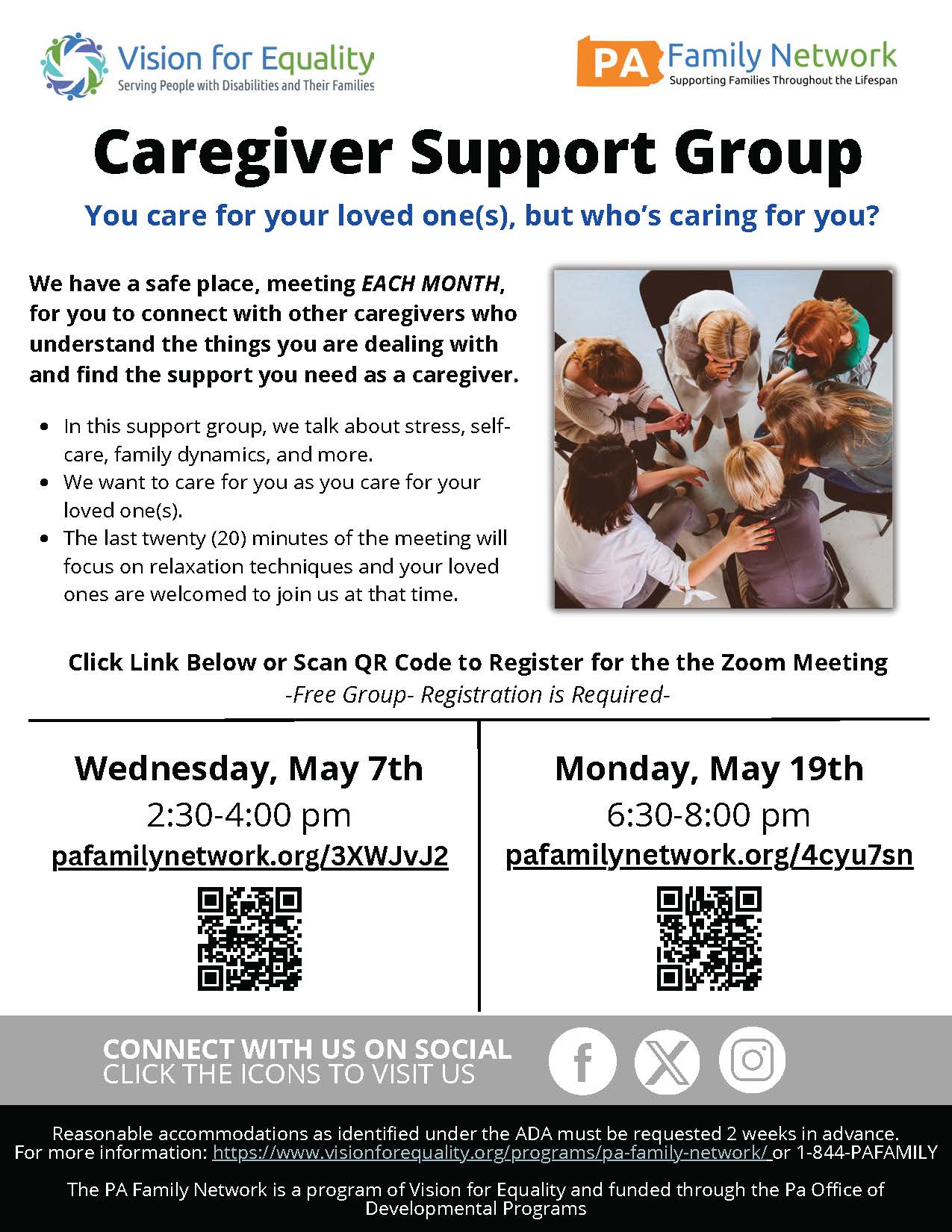 Caregiver Support Group Flyer
