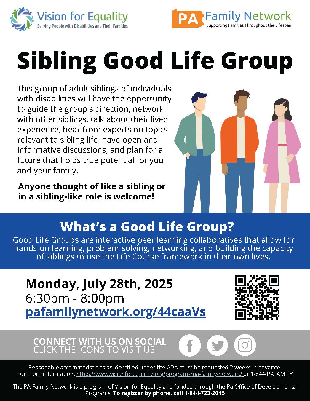 Sibling Good Life Group Flyer