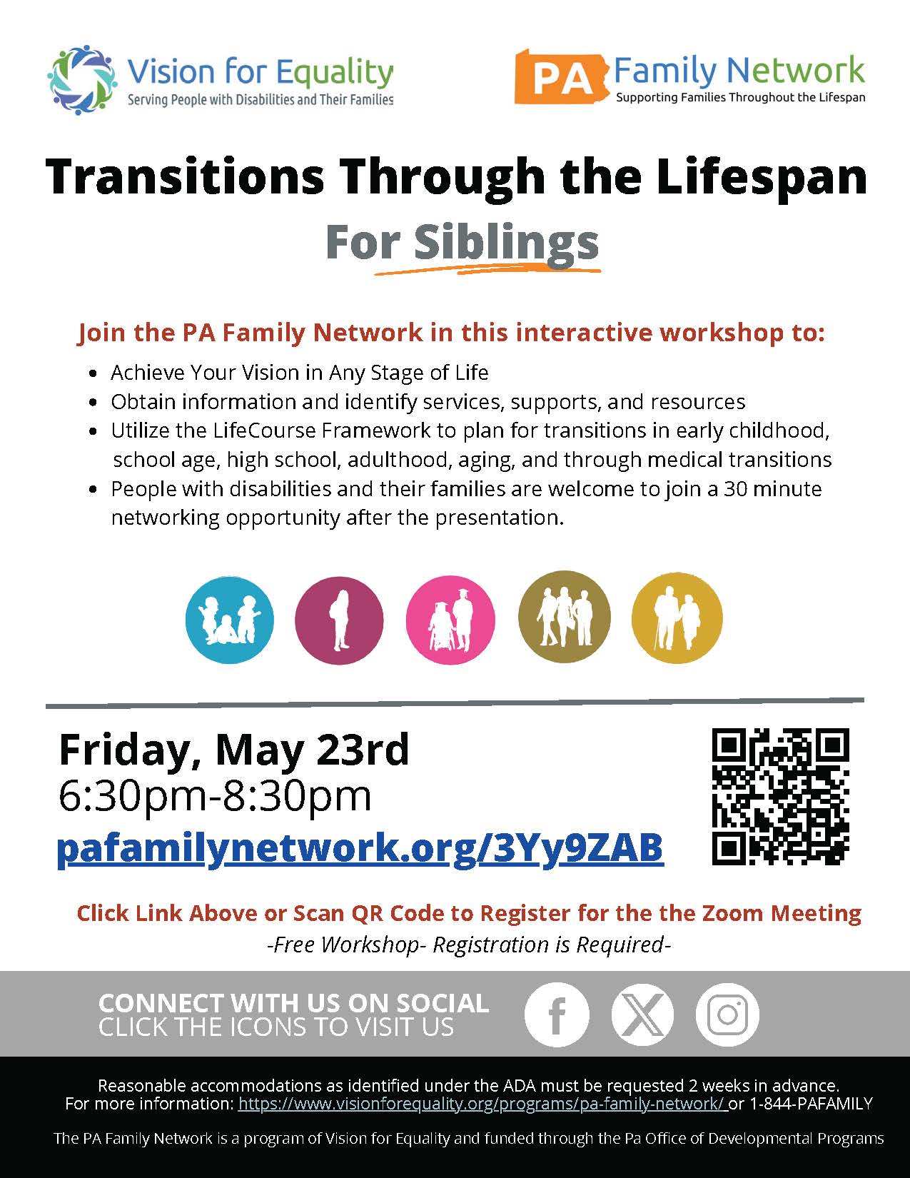 Transitions Through the Lifespan For Siblings Flyer