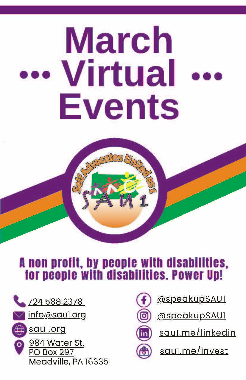 SAU1 March 2024
Virtual Events Flyer