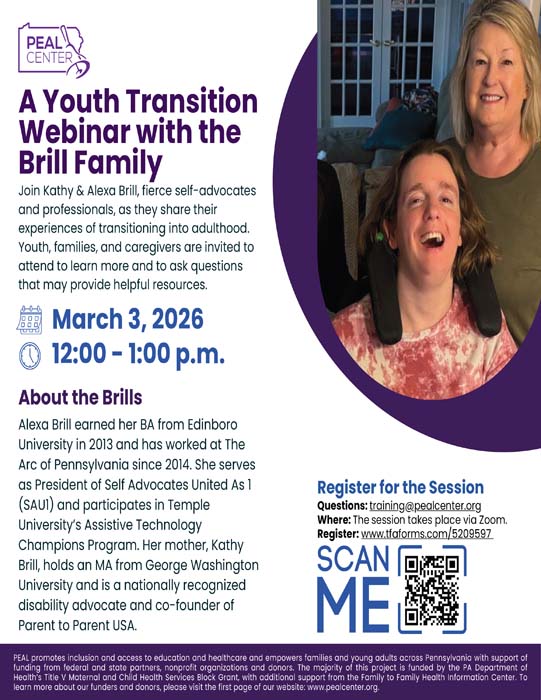 A Youth Transition Webinar with the Brill Family
