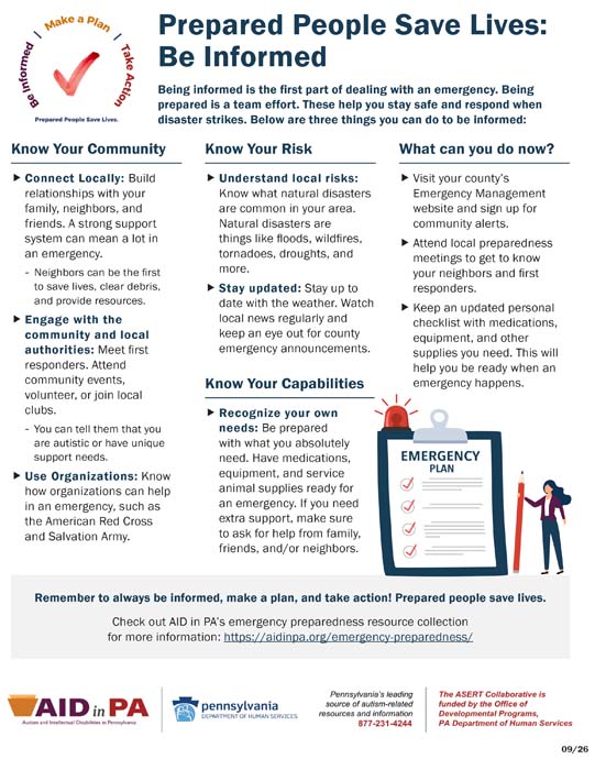 Emergency Preparedness: Be Informed