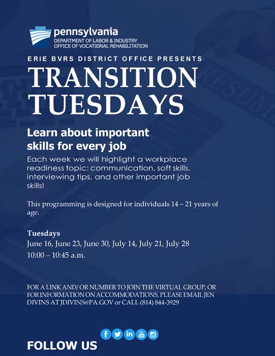 TRANSITION TUESDAYS