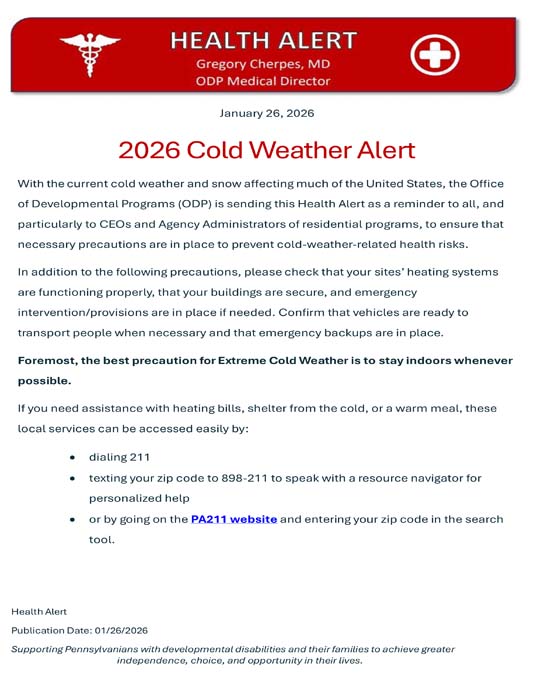 2026 Cold Weather Alert
