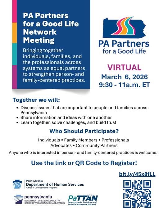 PA Partners for a Good Life Meeting