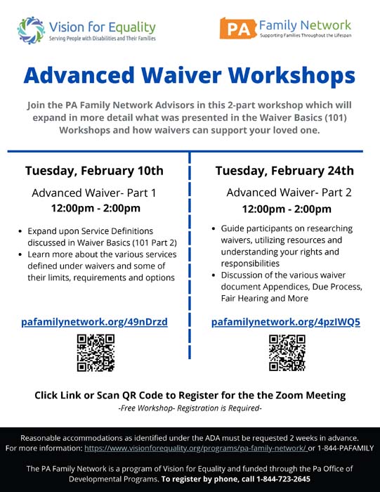 Advanced Waiver Workshops