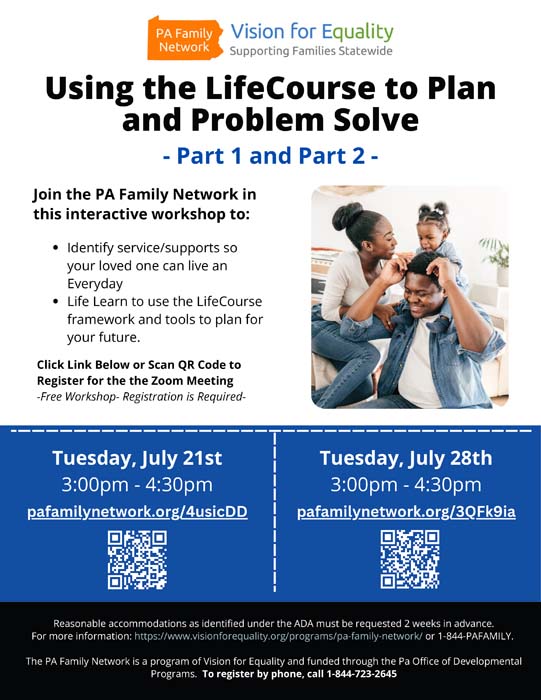 Using the LifeCourse to Plan and Problem Solve