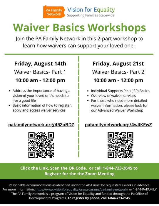 Waiver Basics Workshops