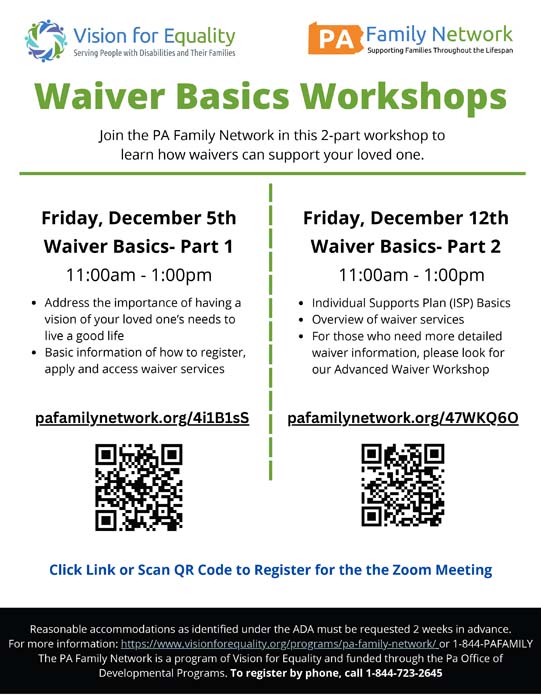 Waiver Basics Workshops