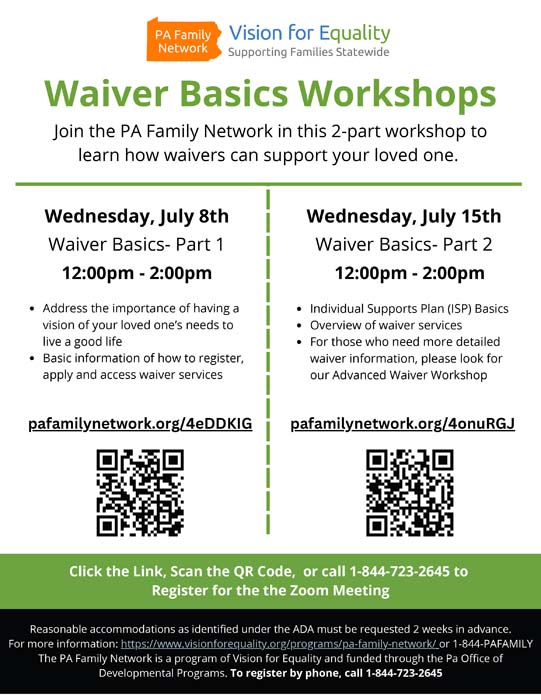 Waiver Basics Workshops