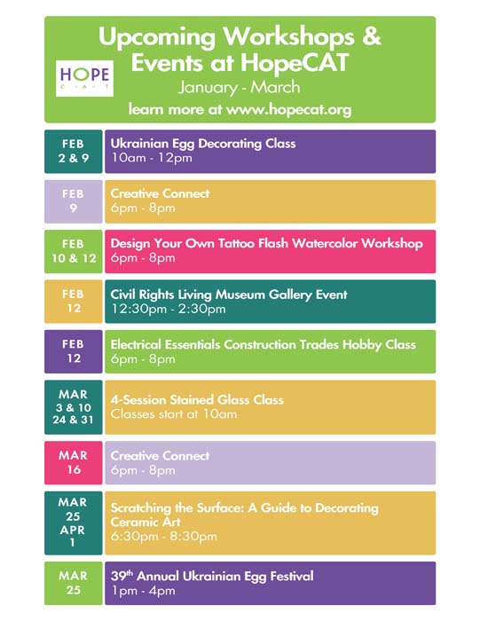 Upcoming Workshops & Events at HopeCAT