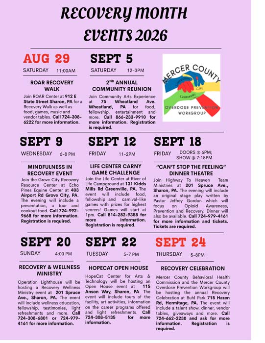 Recovery Month Events 2026